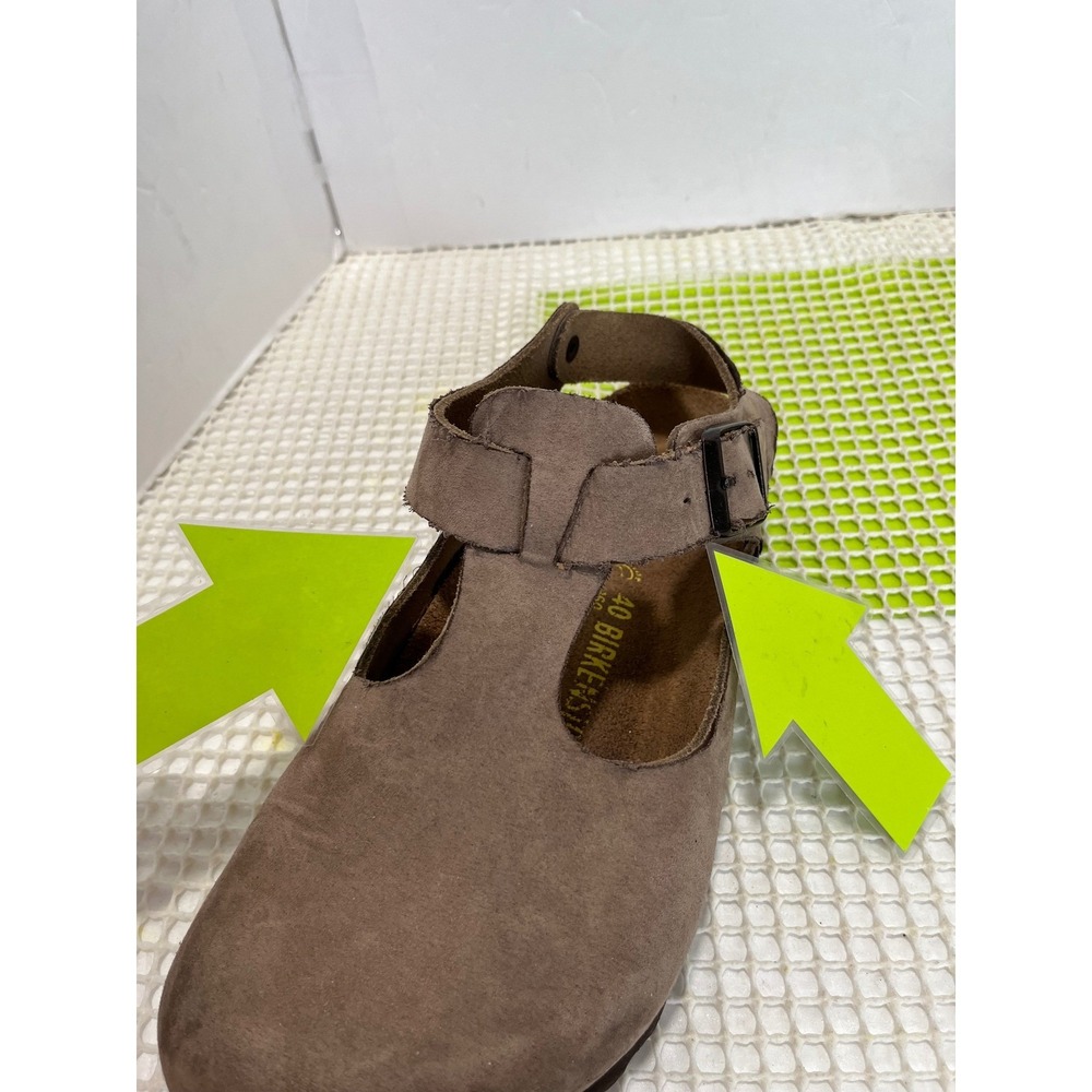 Birkenstock Suede Bonn Clogs Shoes Size 40 L9 M7 Fair Condition Stain, Glued - Picture 11 of 14